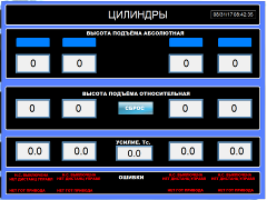 Основной рабочий экран: ЦИЛИНДРЫ